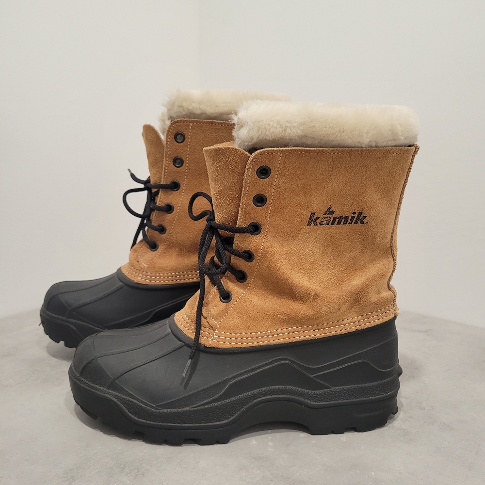 Kamik Tan and Black Winter Boots 🎿